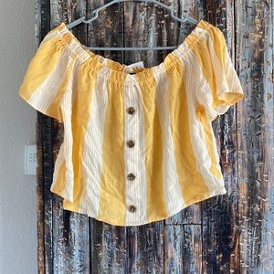 Off the shoulder crop top